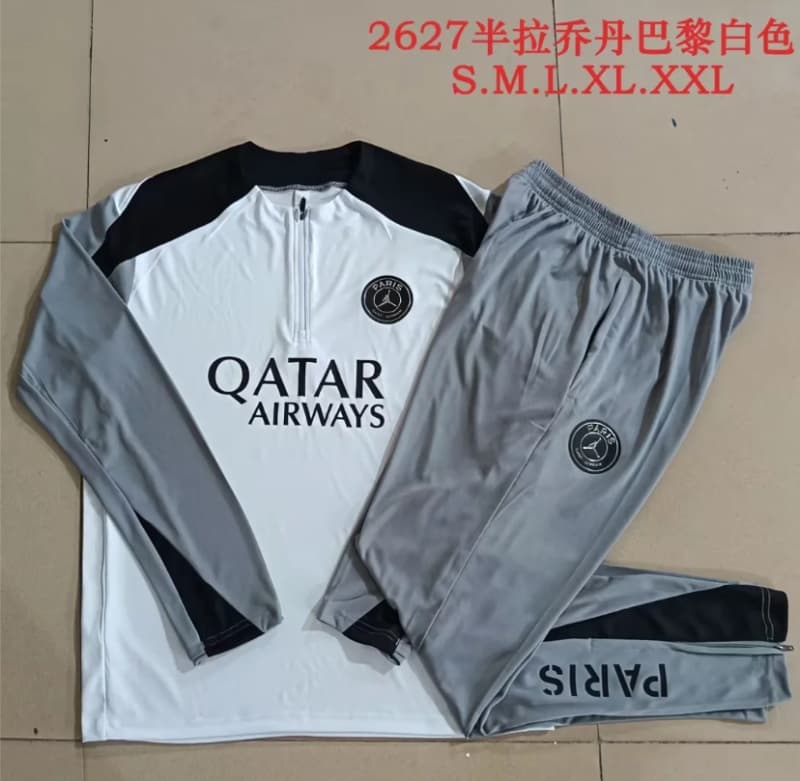 AAA(Thailand) Paris St Germain 25/26 White Soccer Tracksuit 07 AAA(Thailand) Paris St Germain 25/26 White Soccer Tracksuit 07