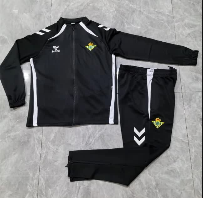 AAA(Thailand) Real Betis 25/26 Black Soccer Tracksuit 02 AAA(Thailand) Real Betis 25/26 Black Soccer Tracksuit 02