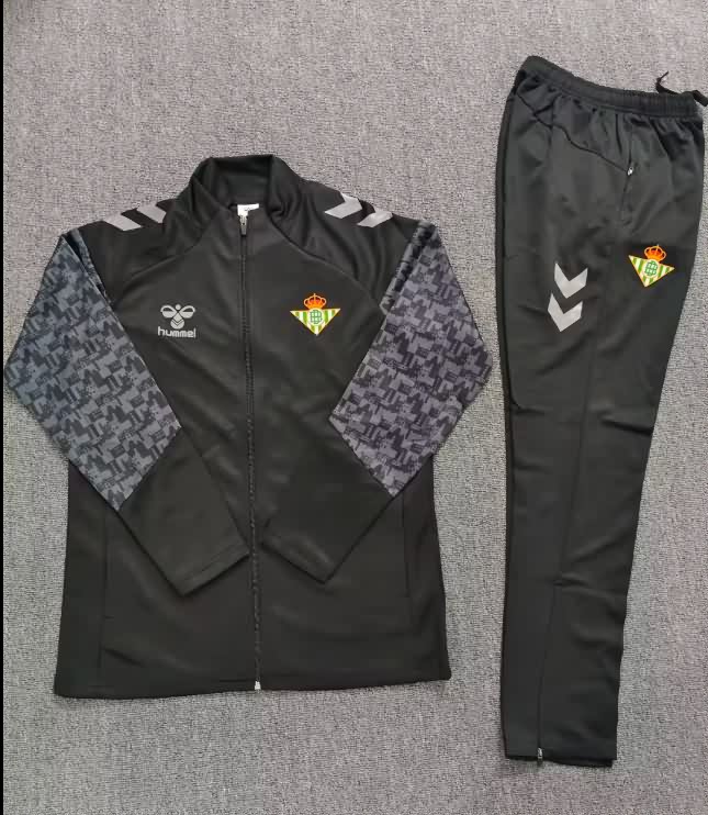 AAA(Thailand) Real Betis 25/26 Black Soccer Tracksuit 03 AAA(Thailand) Real Betis 25/26 Black Soccer Tracksuit 03