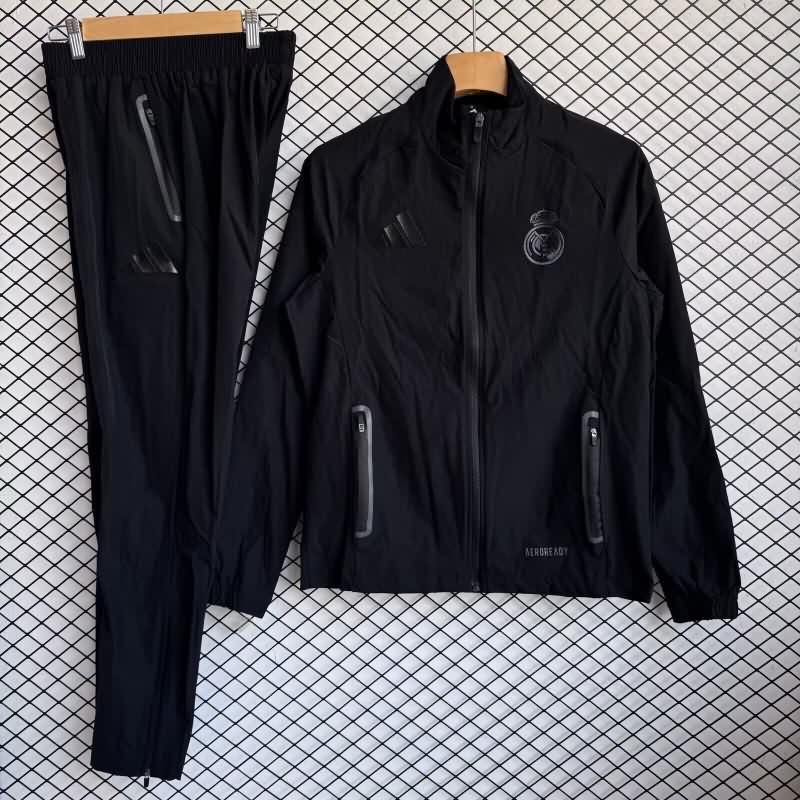AAA(Thailand) Real Madrid 25/26 Black Soccer Tracksuit 05 AAA(Thailand) Real Madrid 25/26 Black Soccer Tracksuit 05
