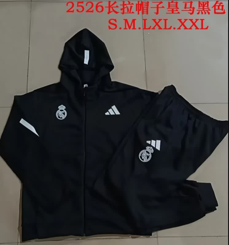 AAA(Thailand) Real Madrid 25/26 Black Soccer Tracksuit 06 AAA(Thailand) Real Madrid 25/26 Black Soccer Tracksuit 06