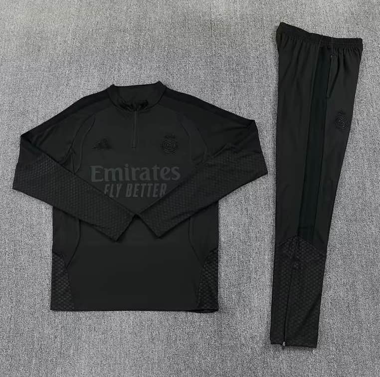 AAA(Thailand) Real Madrid 25/26 Black Soccer Tracksuit 08 AAA(Thailand) Real Madrid 25/26 Black Soccer Tracksuit 08
