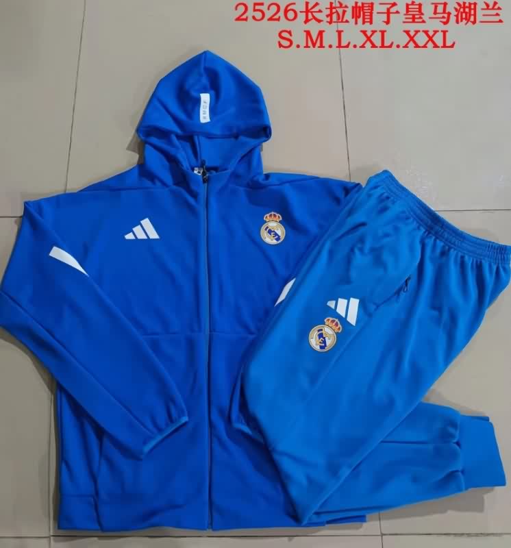 AAA(Thailand) Real Madrid 25/26 Blue Soccer Tracksuit 04 AAA(Thailand) Real Madrid 25/26 Blue Soccer Tracksuit 04