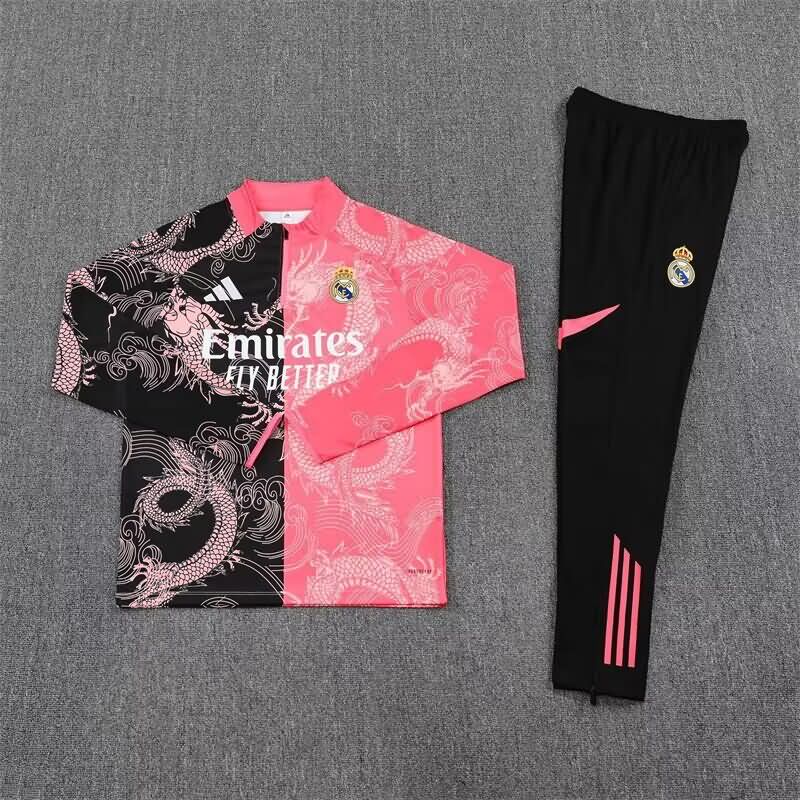 AAA(Thailand) Real Madrid 25/26 Black Pink Soccer Tracksuit AAA(Thailand) Real Madrid 25/26 Black Pink Soccer Tracksuit