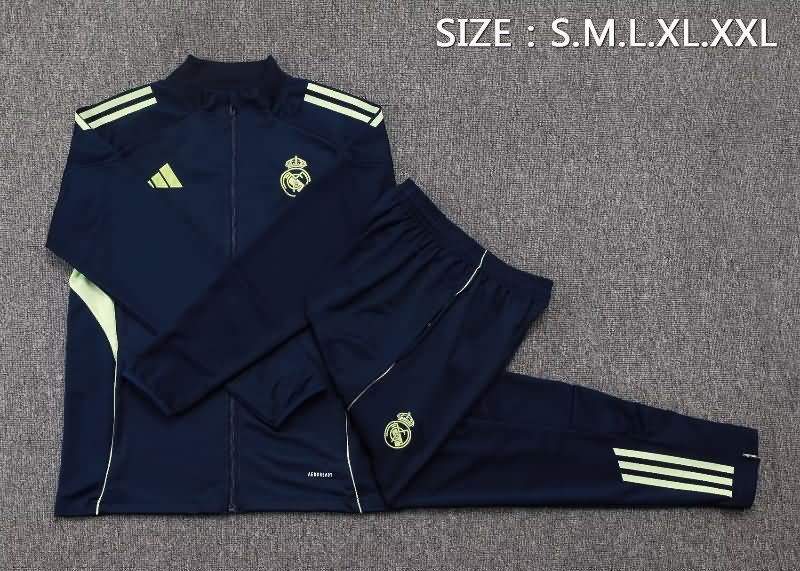 AAA(Thailand) Real Madrid 25/26 Dark Blue Soccer Tracksuit 05 AAA(Thailand) Real Madrid 25/26 Dark Blue Soccer Tracksuit 05