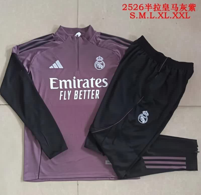 AAA(Thailand) Real Madrid 25/26 Purple Soccer Tracksuit AAA(Thailand) Real Madrid 25/26 Purple Soccer Tracksuit