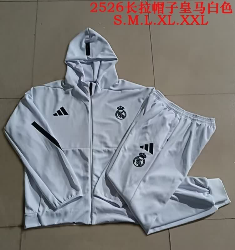AAA(Thailand) Real Madrid 25/26 White Soccer Tracksuit 11 AAA(Thailand) Real Madrid 25/26 White Soccer Tracksuit 11