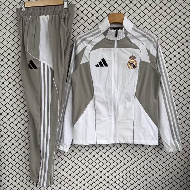 AAA(Thailand) Real Madrid 25/26 White Soccer Tracksuit 12 AAA(Thailand) Real Madrid 25/26 White Soccer Tracksuit 12