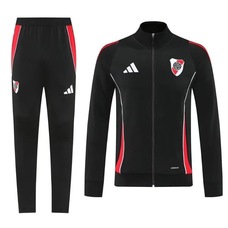 AAA(Thailand) River Plate 2025 Black Soccer Tracksuit AAA(Thailand) River Plate 2025 Black Soccer Tracksuit