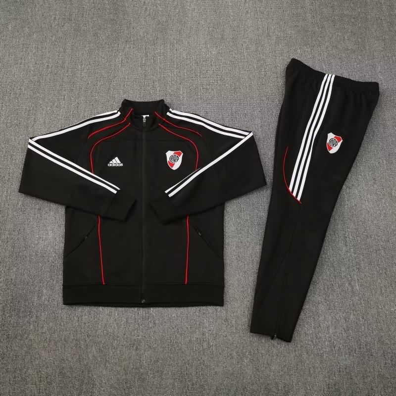 AAA(Thailand) River Plate 2025 Black Soccer Tracksuit 02 AAA(Thailand) River Plate 2025 Black Soccer Tracksuit 02