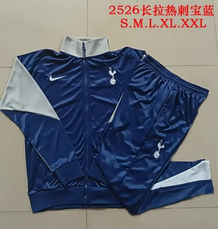 AAA(Thailand) Tottenham 25/26 Dark Blue Soccer Tracksuit AAA(Thailand) Tottenham 25/26 Dark Blue Soccer Tracksuit