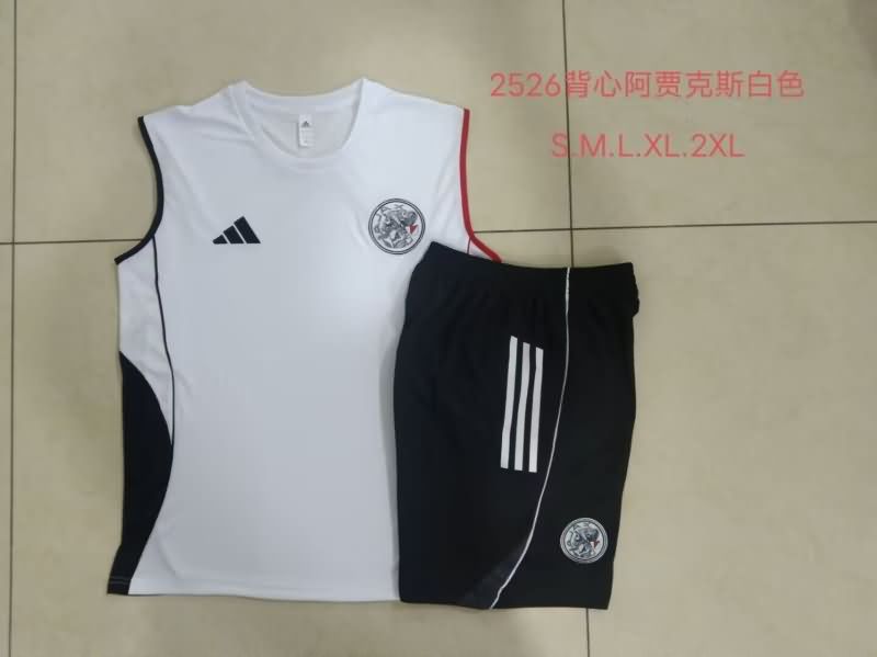 AAA(Thailand) Ajax 25/26 White Soccer Training Sets 02 AAA(Thailand) Ajax 25/26 White Soccer Training Sets 02