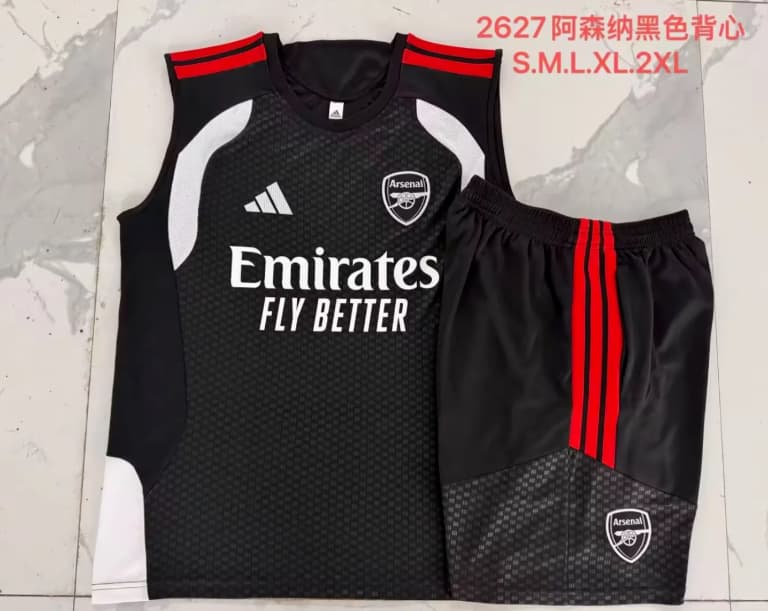 AAA(Thailand) Arsenal 25/26 Black Soccer Training Sets 04 AAA(Thailand) Arsenal 25/26 Black Soccer Training Sets 04