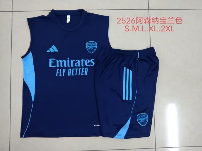 AAA(Thailand) Arsenal 25/26 Dark Blue Soccer Training Sets AAA(Thailand) Arsenal 25/26 Dark Blue Soccer Training Sets