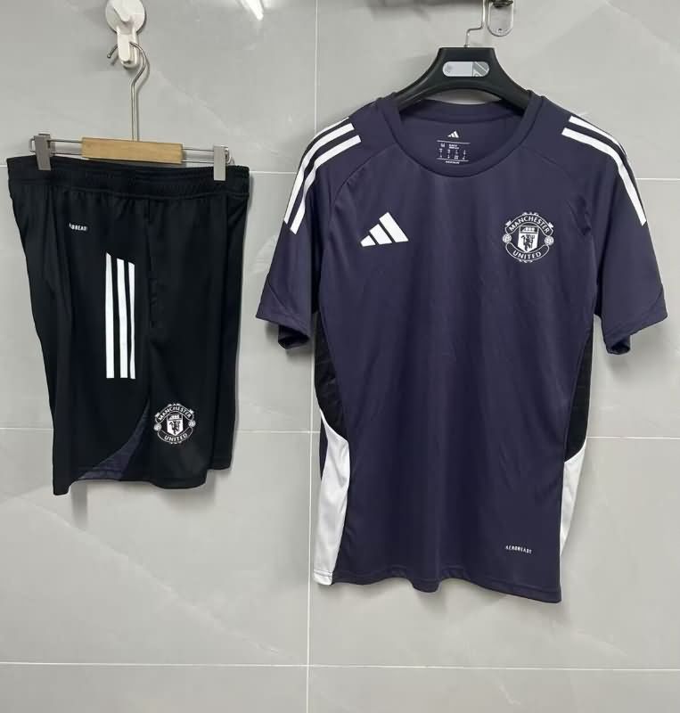 AAA(Thailand) Manchester United 25/26 Dark Blue Soccer Training Sets AAA(Thailand) Manchester United 25/26 Dark Blue Soccer Training Sets