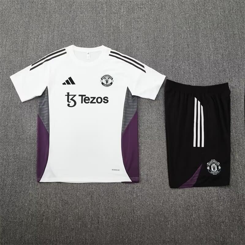 AAA(Thailand) Manchester United 25/26 White Soccer Training Sets 03 AAA(Thailand) Manchester United 25/26 White Soccer Training Sets 03