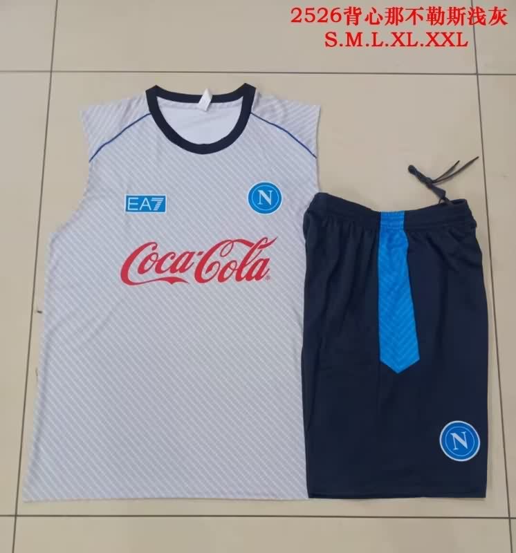 AAA(Thailand) Napoli 25/26 Grey Soccer Training Sets AAA(Thailand) Napoli 25/26 Grey Soccer Training Sets