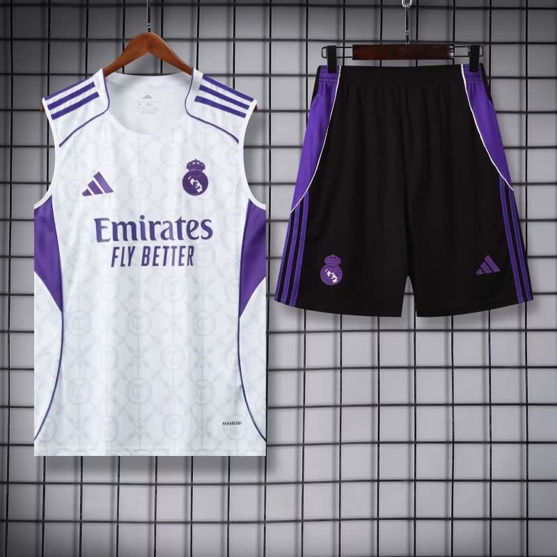 AAA(Thailand) Real Madrid 25/26 White Soccer Training Sets 05 AAA(Thailand) Real Madrid 25/26 White Soccer Training Sets 05