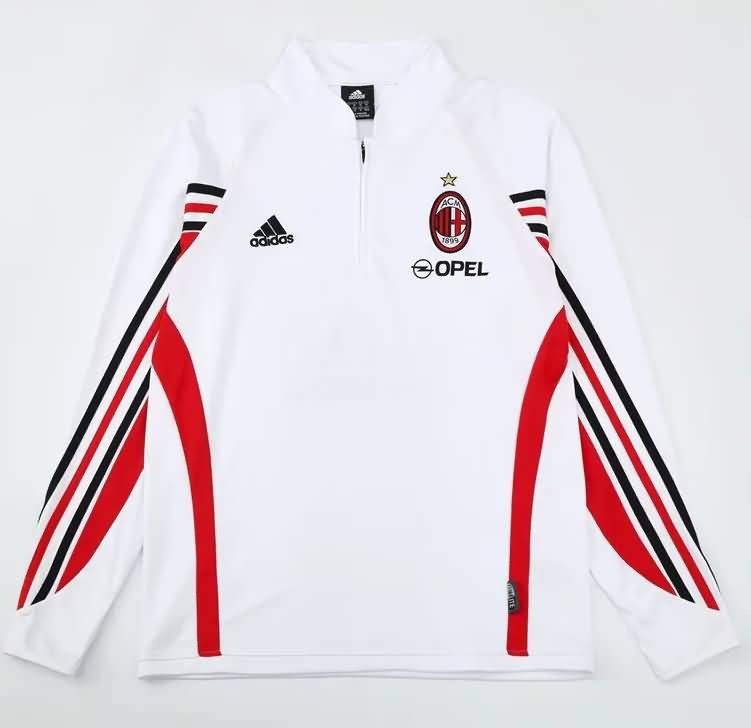 AAA(Thailand) AC Milan 2003/04 White Soccer Sweater AAA(Thailand) AC Milan 2003/04 White Soccer Sweater