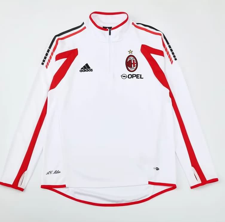 AAA(Thailand) AC Milan 2005/06 White Soccer Sweater AAA(Thailand) AC Milan 2005/06 White Soccer Sweater