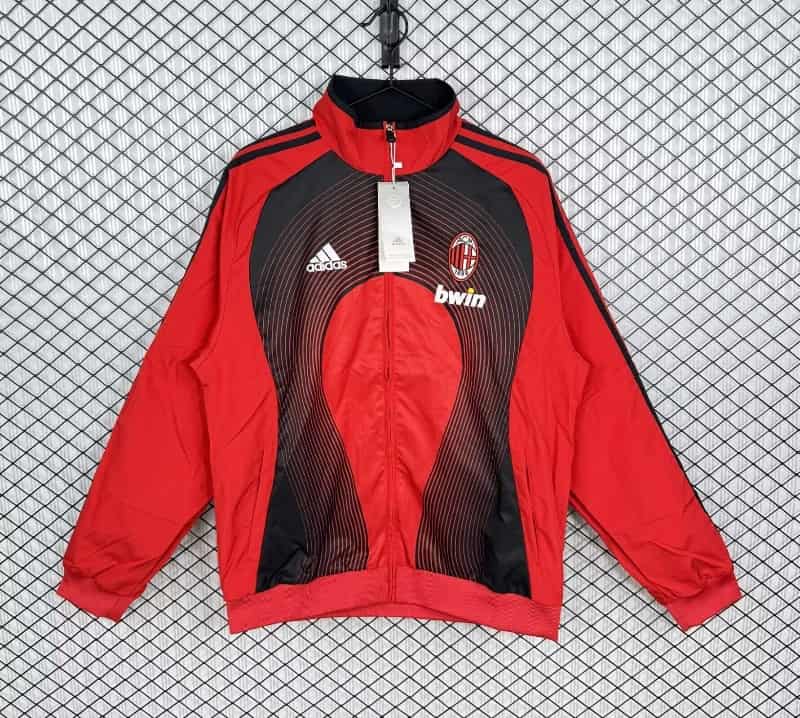 AAA(Thailand) AC Milan 25/26 Red Soccer Windbreaker 02 AAA(Thailand) AC Milan 25/26 Red Soccer Windbreaker 02