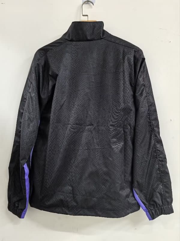 AAA(Thailand) Barcelona 25/26 Black Soccer Windbreaker