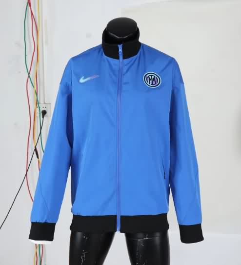 AAA(Thailand) Inter Milan 25/26 Blue Soccer Windbreaker AAA(Thailand) Inter Milan 25/26 Blue Soccer Windbreaker