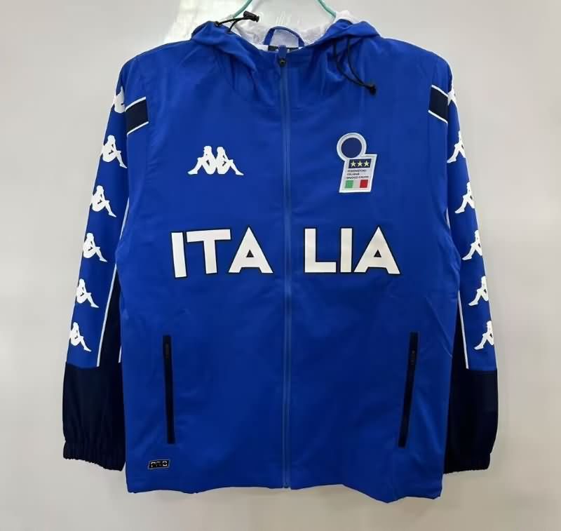 AAA(Thailand) Italy 2025 Blue Soccer Windbreaker 03 AAA(Thailand) Italy 2025 Blue Soccer Windbreaker 03