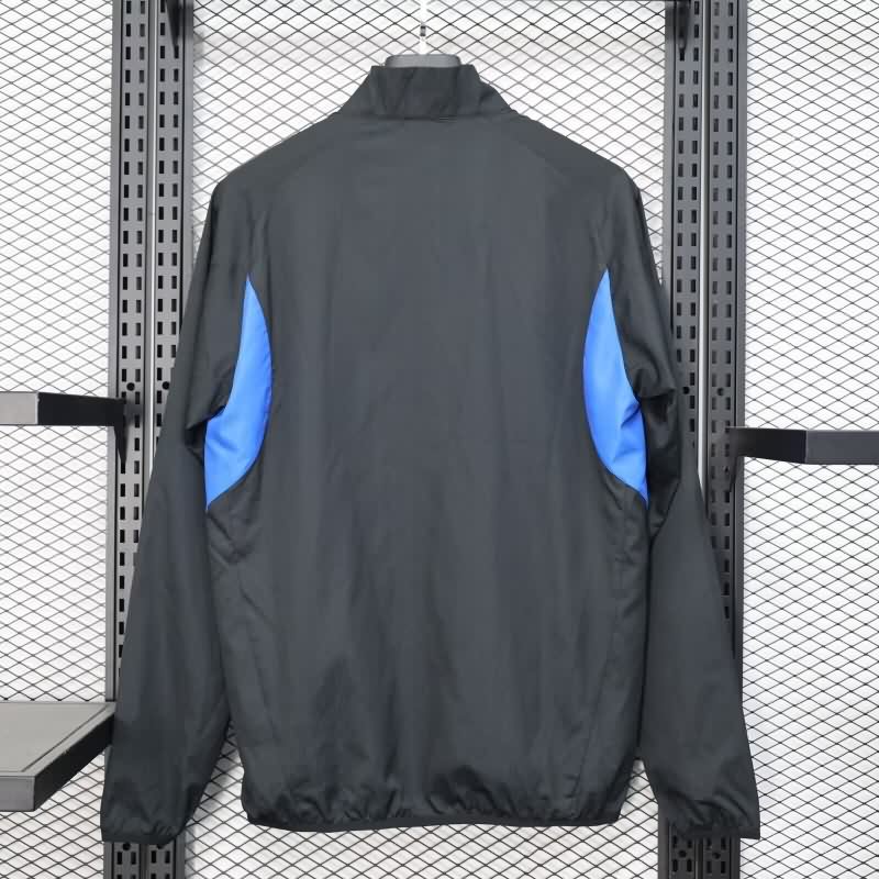 AAA(Thailand) Manchester United 25/26 Black Soccer Windbreaker 03