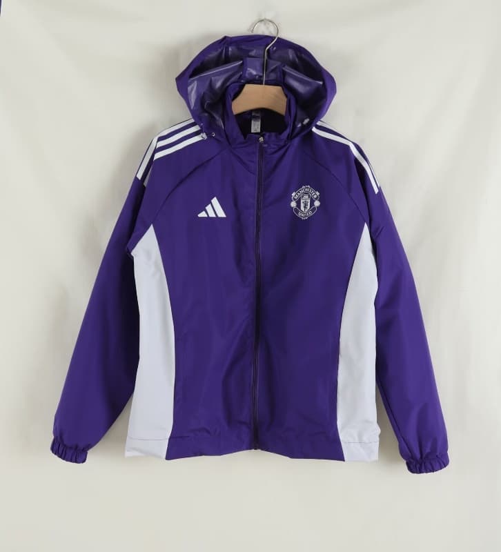AAA(Thailand) Manchester United 25/26 Purple Soccer Windbreaker 02 AAA(Thailand) Manchester United 25/26 Purple Soccer Windbreaker 02