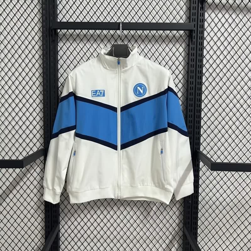 AAA(Thailand) Napoli 25/26 White Soccer Windbreaker AAA(Thailand) Napoli 25/26 White Soccer Windbreaker