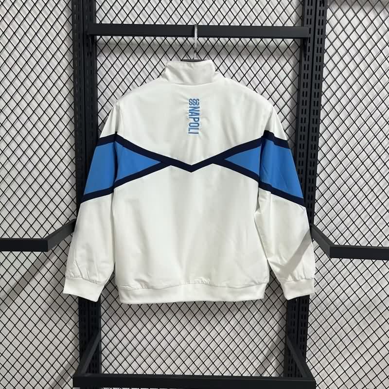 AAA(Thailand) Napoli 25/26 White Soccer Windbreaker