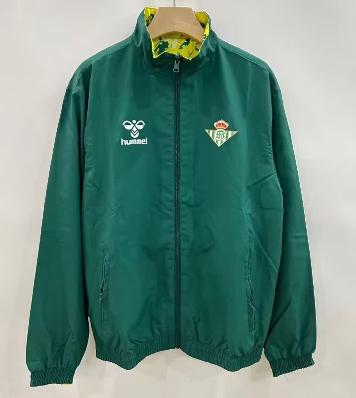 AAA(Thailand) Real Betis 25/26 Green Yellow Reversible Soccer Windbreaker AAA(Thailand) Real Betis 25/26 Green Yellow Reversible Soccer Windbreaker