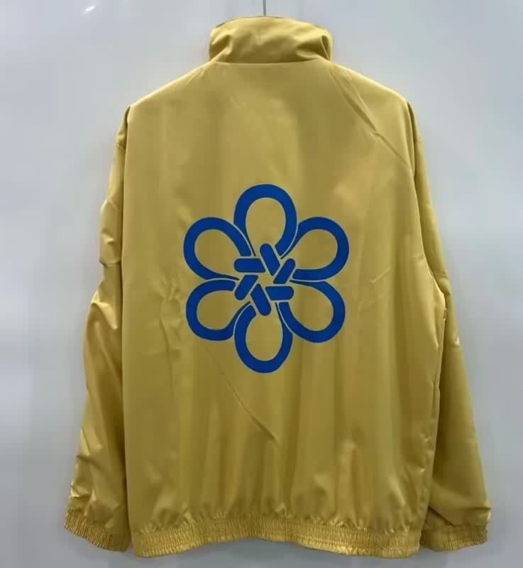AAA(Thailand) Real Madrid 25/26 Blue Yellow Reversible Soccer Windbreaker