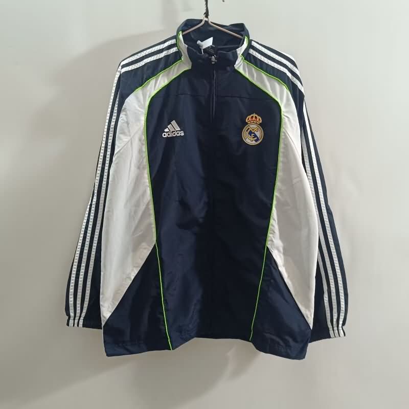 AAA(Thailand) Real Madrid 25/26 Dark Blue Soccer Windbreaker AAA(Thailand) Real Madrid 25/26 Dark Blue Soccer Windbreaker