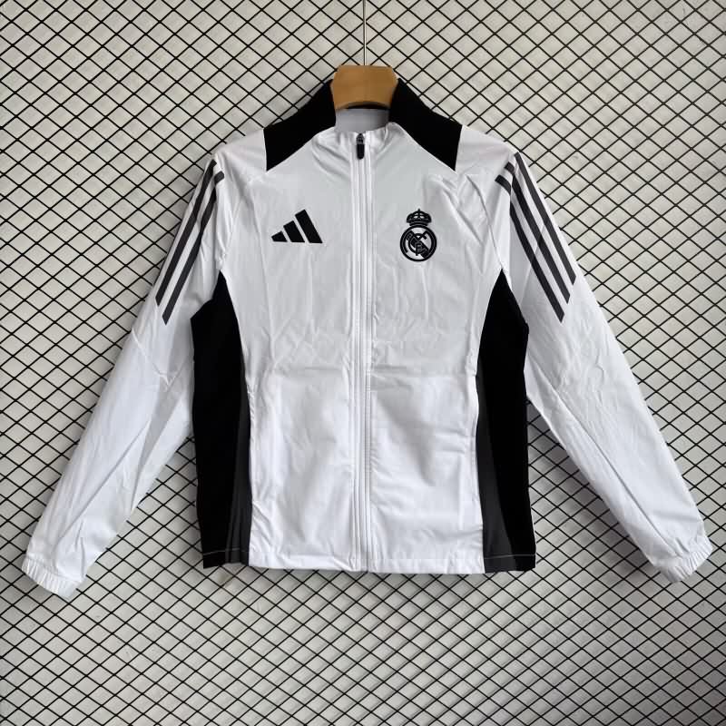 AAA(Thailand) Real Madrid 25/26 White Soccer Windbreaker 06 AAA(Thailand) Real Madrid 25/26 White Soccer Windbreaker 06