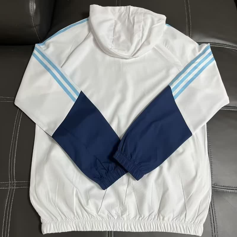 AAA(Thailand) Real Madrid 25/26 White Soccer Windbreaker 07