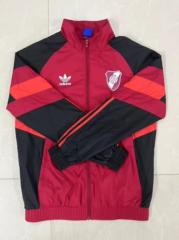 AAA(Thailand) River Plate 2025 Red Soccer Windbreaker  AAA(Thailand) River Plate 2025 Red Soccer Windbreaker