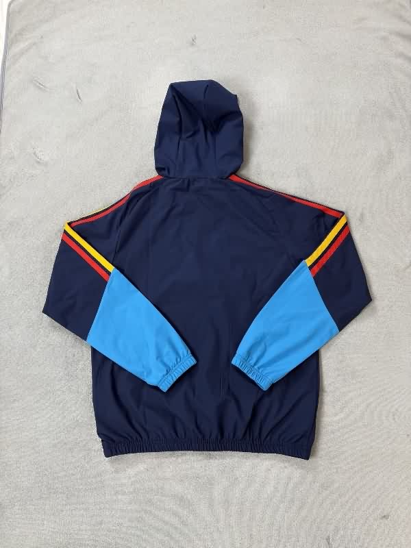 AAA(Thailand) Spain 2026 Black Soccer Windbreaker