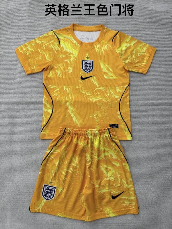 England 2026 Goalkeeper Yellow Soccer Jersey England 2026 Goalkeeper Yellow Soccer Jersey