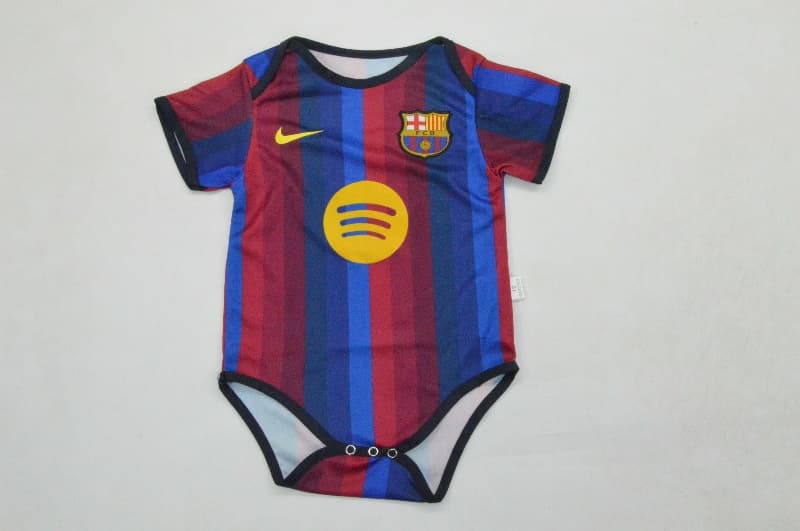 AAA(Thailand) Barcelona 26/27 Home Baby Soccer Jerseys