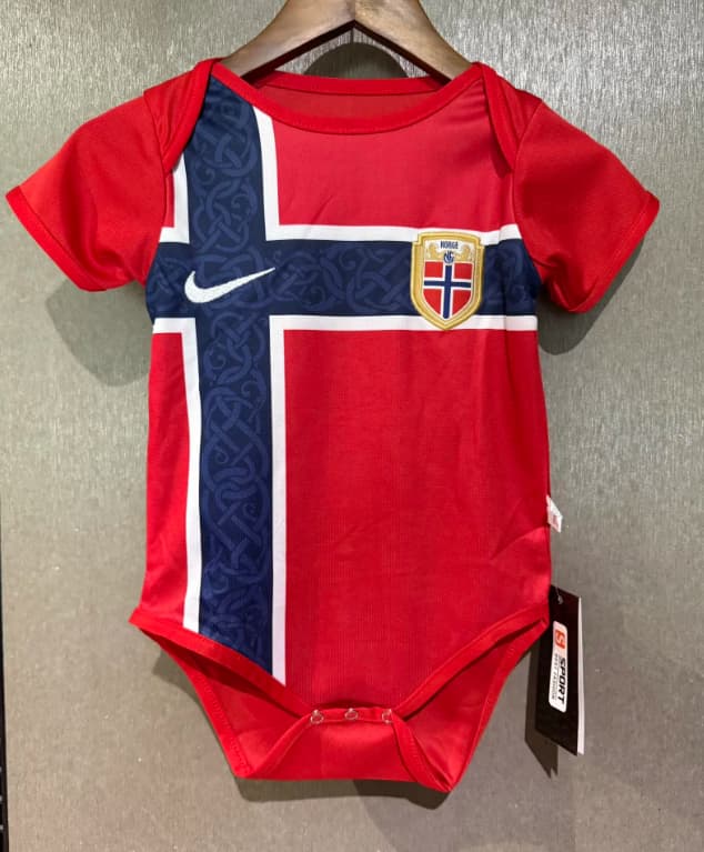 AAA(Thailand) Norway 2026 Home Baby Soccer Jerseys AAA(Thailand) Norway 2026 Home Baby Soccer Jerseys