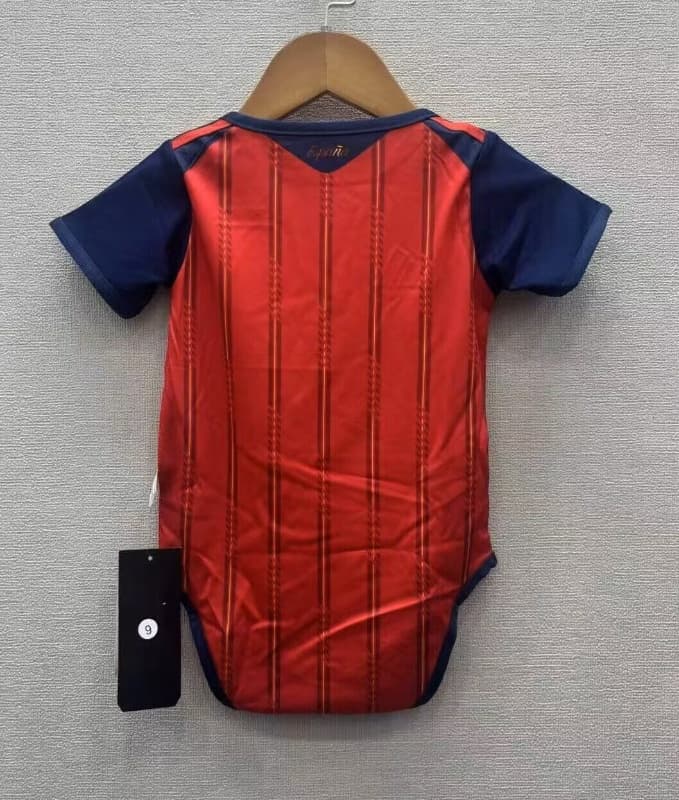 AAA(Thailand) Spain 2026 Home Baby Soccer Jerseys 2 Stars