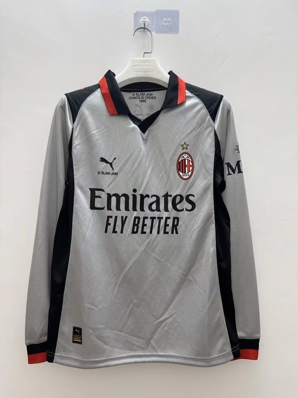 AAA(Thailand) AC Milan 26/27 Goalkeeper Grey Long Sleeve Soccer Jersey