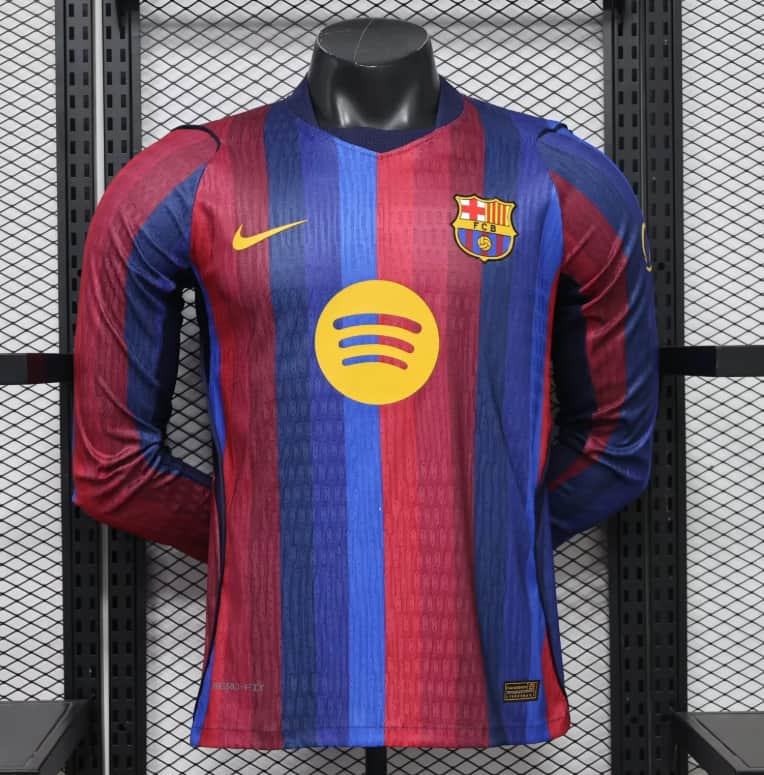 AAA(Thailand) Barcelona 26/27 Home Long Sleeve Soccer Jersey (Player)