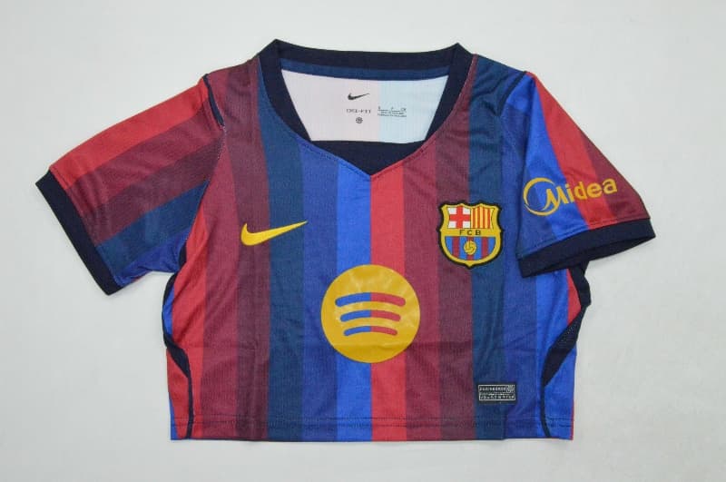 AAA(Thailand) Barcelona 26/27 Home Women Cropped Soccer Jersey