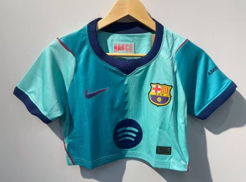 AAA(Thailand) Barcelona 26/27 Third Women Cropped Soccer Jersey