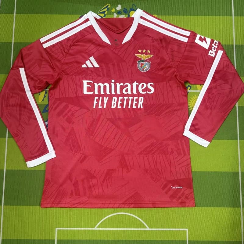 AAA(Thailand) Benfica 26/27 Home Long Sleeve Soccer Jersey AAA(Thailand) Benfica 26/27 Home Long Sleeve Soccer Jersey