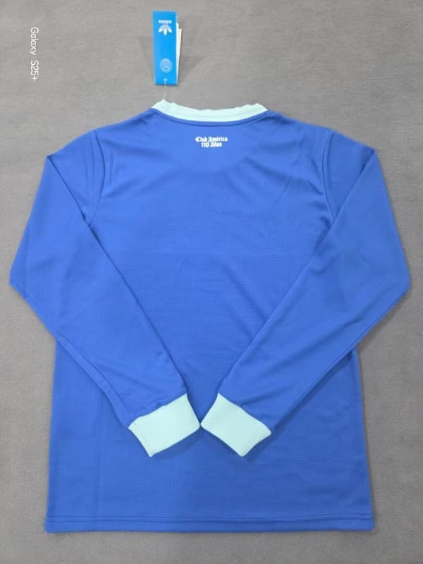 AAA(Thailand) Club America 26/27 110th Anniversary Blue Long Sleeve Soccer Jersey