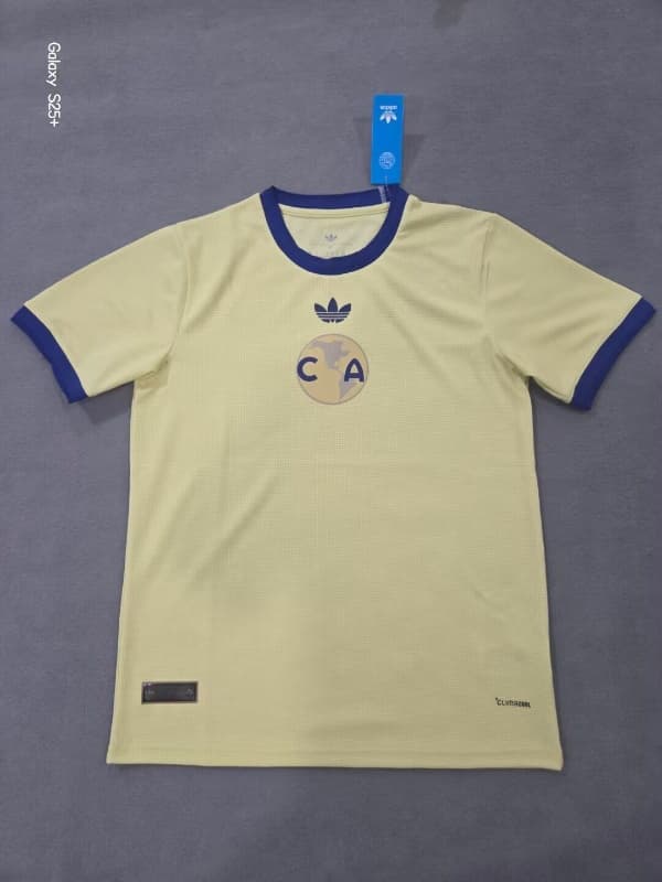 AAA(Thailand) Club America 26/27 110th Anniversary Yellow Soccer Jersey AAA(Thailand) Club America 26/27 110th Anniversary Yellow Soccer Jersey